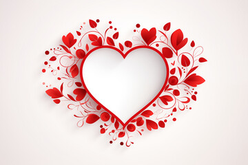 Papercut style of valentine's day, Generative AI
