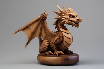  Little Wooden Dragon Symbol of the New Years