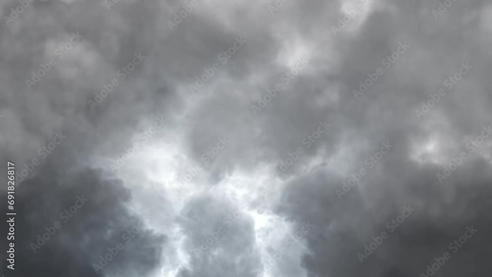 Poster background thunderstorms and lightning flashes in dark columnibus clouds