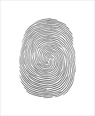 black fingerprints, vector