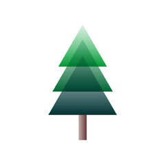 green christmas pine tree vector