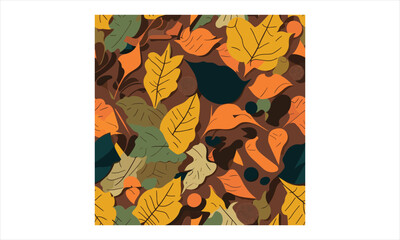 Seamless leaves pattern design