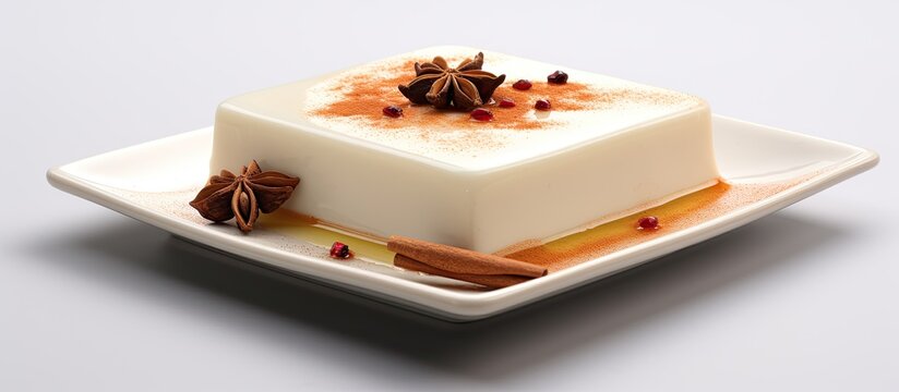 White square dish for gulab jaman.