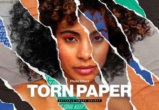 Torn Paper Mockup Layout