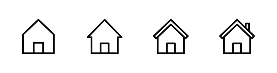 Home icon set. house icon, Web home icon vector illustration