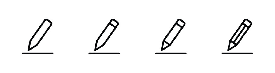 Edit icon set. Pencil icon, sign up icon vector illustration