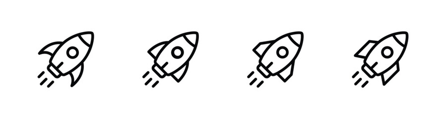 Rocket icons set, Startup icon vector illustration