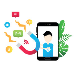 Social media and advertising illustration