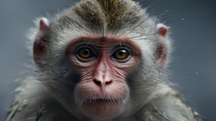 Obraz premium Monkey face animal pictures Generative artificial intelligence