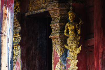 Decorative Sculpture at Wat Pra Singha, Chiangmai.