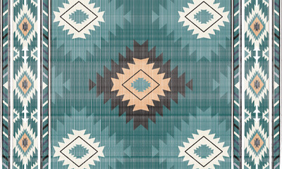 Navajo tribal vector seamless pattern. Native American ornament Oriental. Ethnic South Western decor style. Boho geometric ornament. Vector . Mexican blanket, rug. Woven carpet illustration