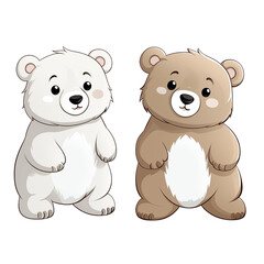 Obraz premium Cute bear couple