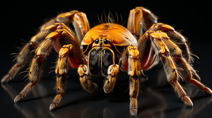 Spider Tarantula brachipelma smithi on white background. generative ai