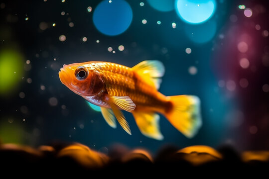 Fish that float brightly through an underwater cave