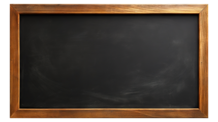 Blank blackboard in wooden frame, cut out