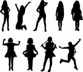 silhouettes of people in poses-silhouette, head, woman, profile, face, people, vector, illustration, black, couple, love, person, icon, concept, 3d, abstract, sign, lady, men, business, symbol, art, o