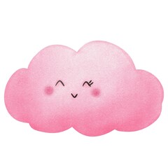 Watercolor element cloud cute for valentines’s day