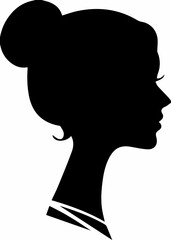 silhouette of a woman-silhouette, head, woman, profile, face, people, vector, illustration, black, couple, love, person, icon, concept, 3d, abstract, sign, lady, men, business, symbol, art, outline, h