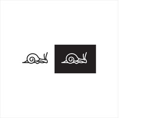 vector image of a snail, white and black background