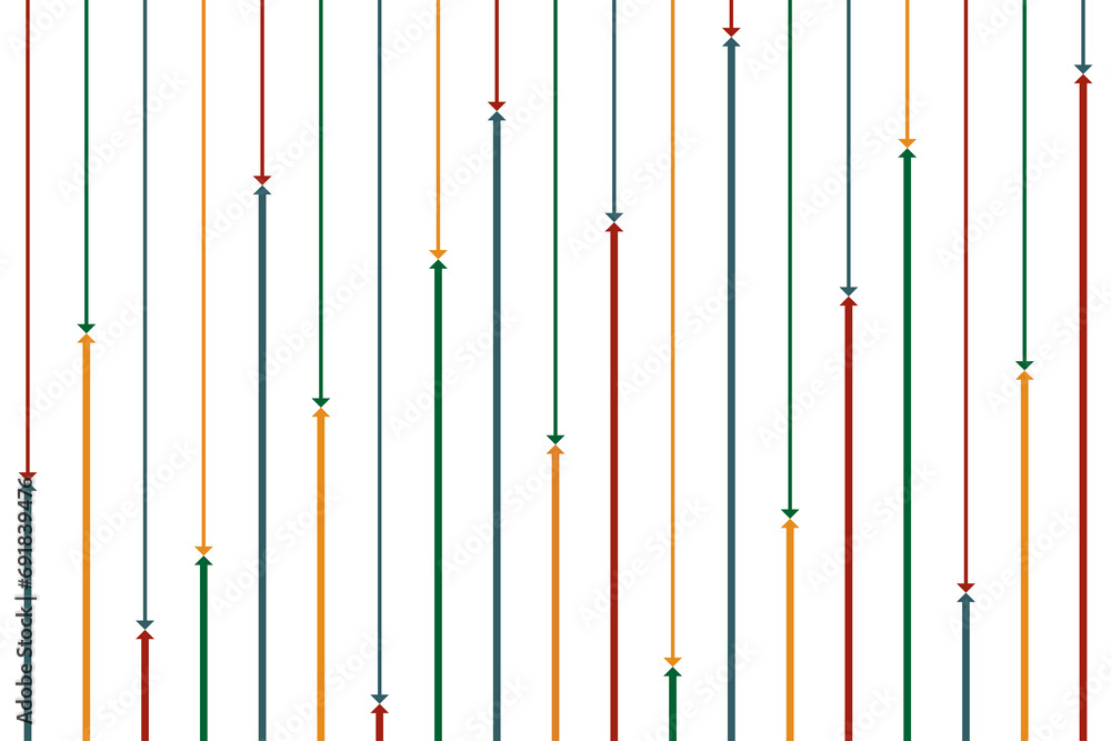Poster geometric of background vector. design retro of random stripe colorful on white background. design p