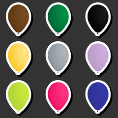 Beautiful illustration on theme of celebrating annual holiday with inflatable balloons