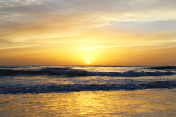 natural background of beautiful sunrise over the sea