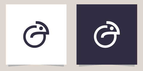 chameleon logo design vector - obrazy, fototapety, plakaty