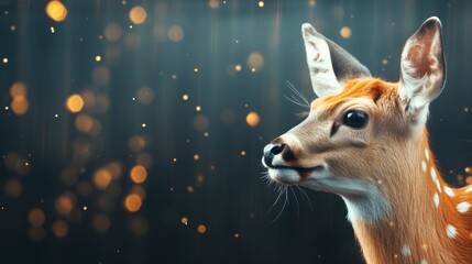 Whitetailed Doe Deer Last Years Wet, HD, Background Wallpaper, Desktop Wallpaper