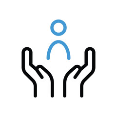 Obraz premium Social Care icon vector stock illustration