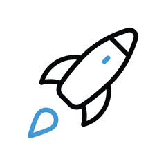 Rocket icon vector stock illustration