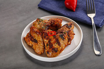 Buffalo grilled chicken wings barbecue