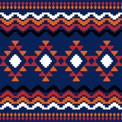 Ethnic geometric pattern Native American Navajo tribal motif design