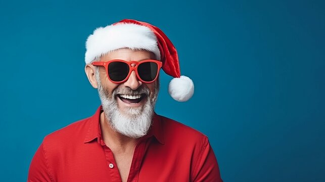 Santacos, cool, attractive and smiley, positive concept for Christmas or New Year