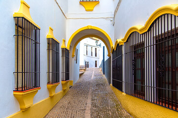 Spain, Ronda streets in historic city center