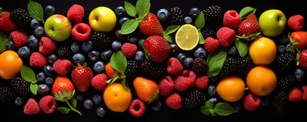 Fresh fruits assorted fruits colorful background. . - obrazy, fototapety, plakaty