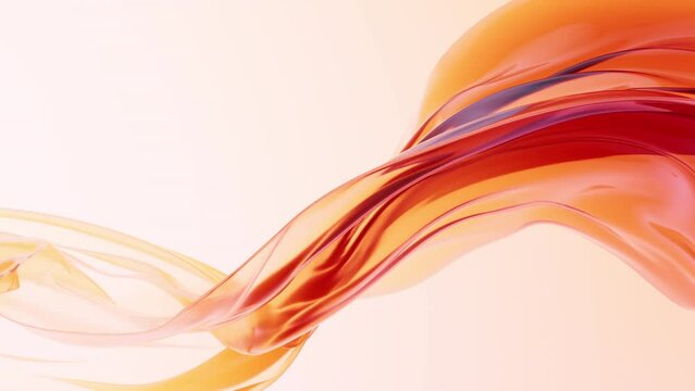 Flowing transparent cloth background, 3d rendering.
