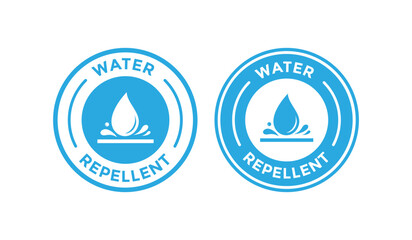 Water repellent vector logo icon badge. Suitable for roduct label