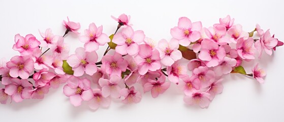 Fototapeta na wymiar light pink flowers Valentine's Day concept The beauty of pink flowers Conveys love. Generative AI