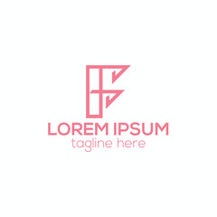 Fototapeta premium F letter logo design concept isolated vector template for business and company illustration