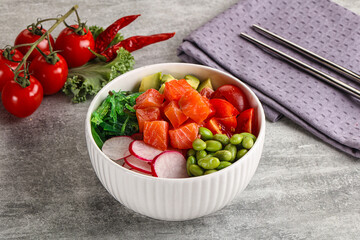Hawaian cuisine - Poke with salmon