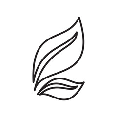 tea leaf icon design vector template