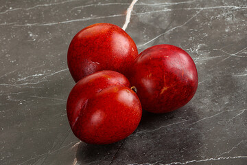 Ripe sweet juicy red plum