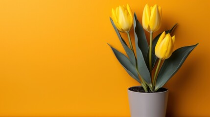 Two Tone Tulips Orange Yellow, HD, Background Wallpaper, Desktop Wallpaper - obrazy, fototapety, plakaty