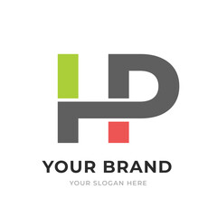 Set of Letter HP, PH, H, P Logo Design Collection, Initial Monogram Logo, Modern Alphabet Letter HP, PH, H, P Unique Logo Vector Template Illustration for Business Branding.