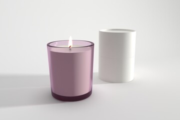 Jar Candle Label Mockup Large Spa Vicks Candles 3d Rendered