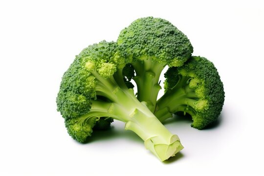 Broccoli isolated on white and white background, Generative AI