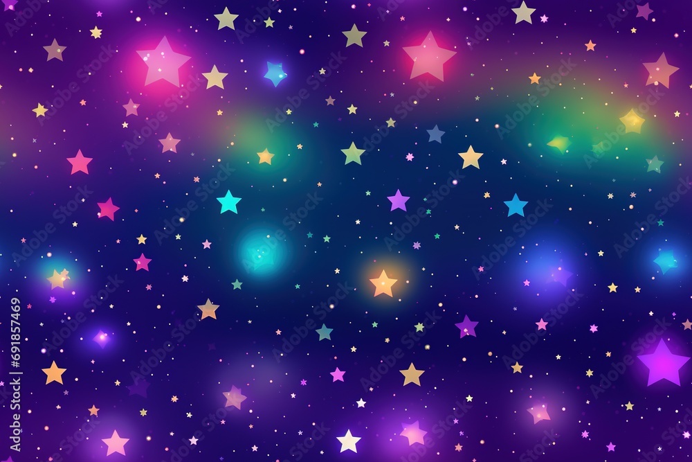 Wall mural colorful cosmic space background with stars and nebula