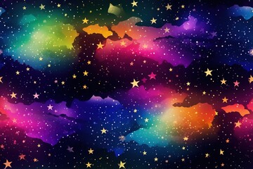 Colorful Cosmic space background with stars and nebula