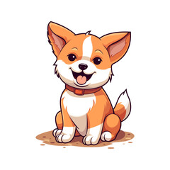 cute dog logo vector