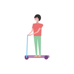 set of poses of people in orange clothes people